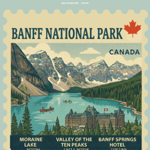 b0301 Banff Landscape Collage sticker
