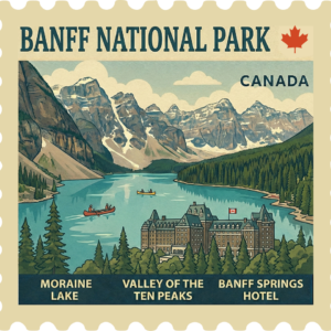 b0901 Banff Landscape Collage magnet