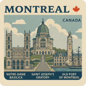 m0401 Scenic Collage Coaster
