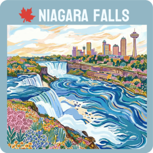 n0401 Floral Map 1 Coaster