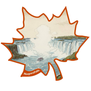 n0501 Waterfall Maple Leaf magnet
