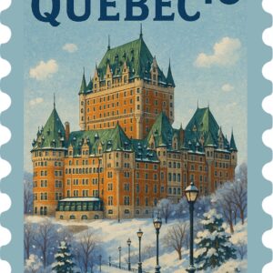 q0903 Castle Snow Scene magnet