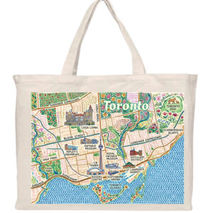 t1003 Green Map Large Tote