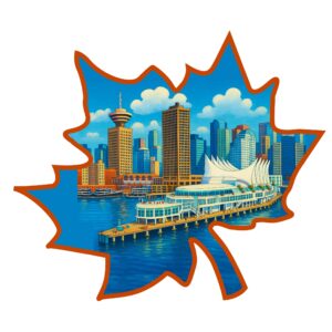 v0506 Canada Place Panorama magnet