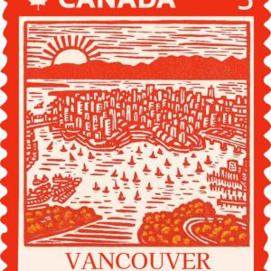 v0905 Woodcut Panoramic View magnet