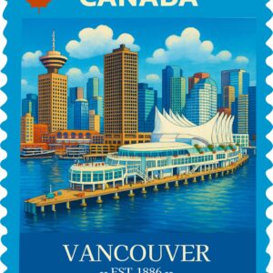 v0909 Panoramic View postage magnet