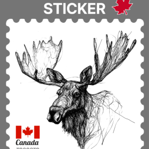 990302 Moose Sticker