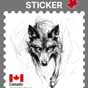 990304  Wolf Sticker