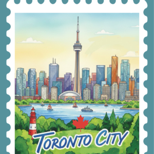 t0305 Toronto Watercolor sticker