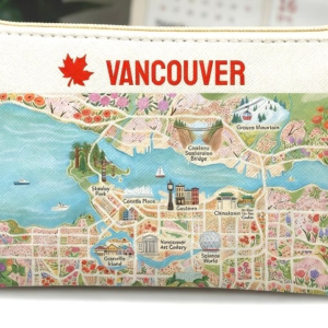 v1305 Map Cosmetic Bag