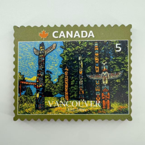 v0908 Totem Pole Postage magnet